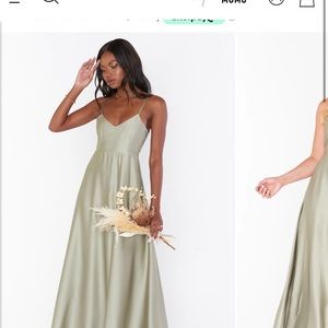 ShowMeYourMumu Faith Dress in Moss Green